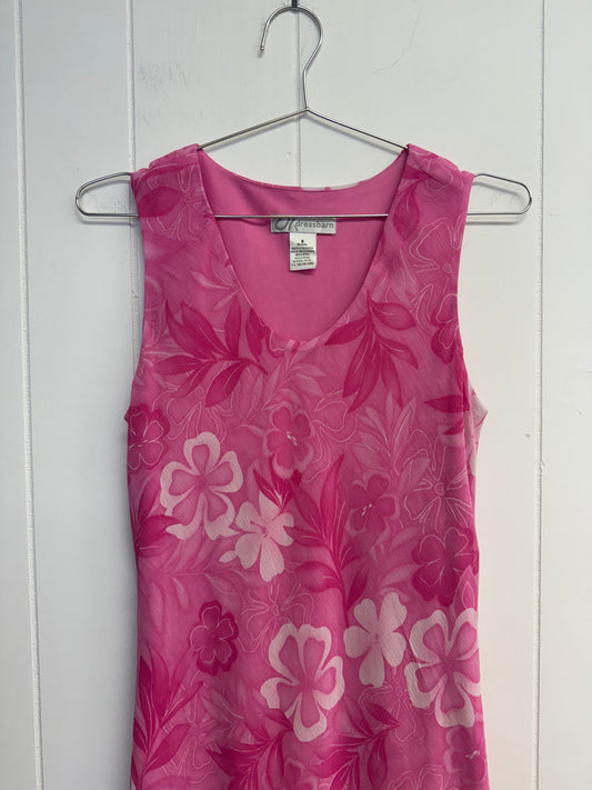 M y2k pink hibiscus dress
