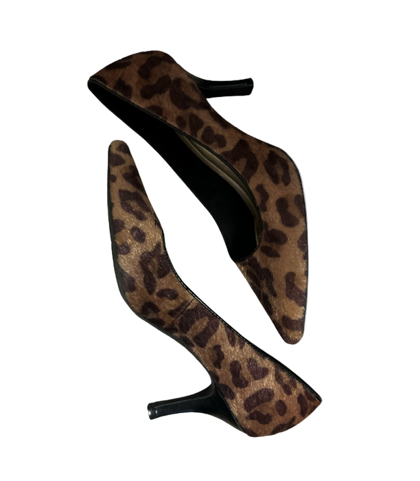 7.5 y2k textured leopard heels