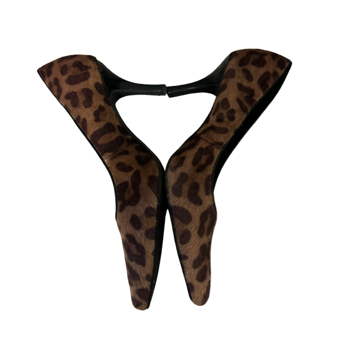 7.5 y2k textured leopard heels