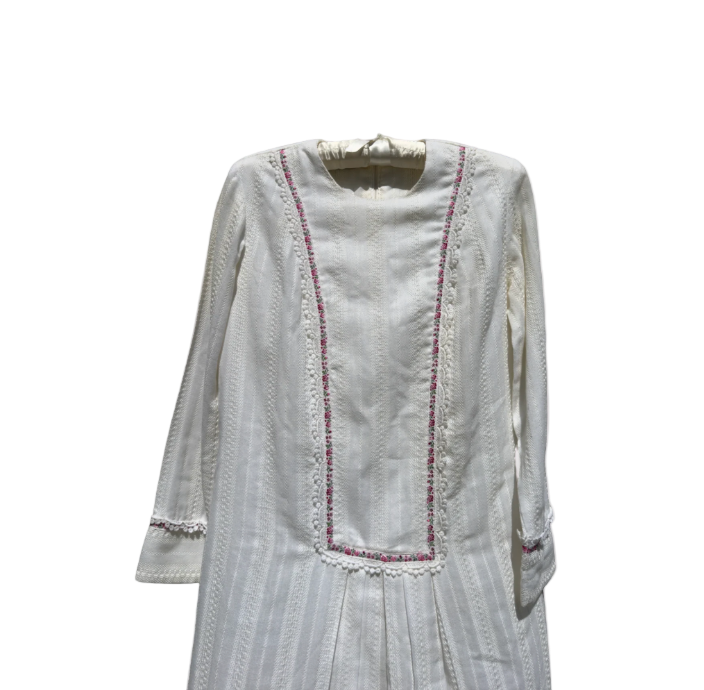 S vintage 60s embroidered dress