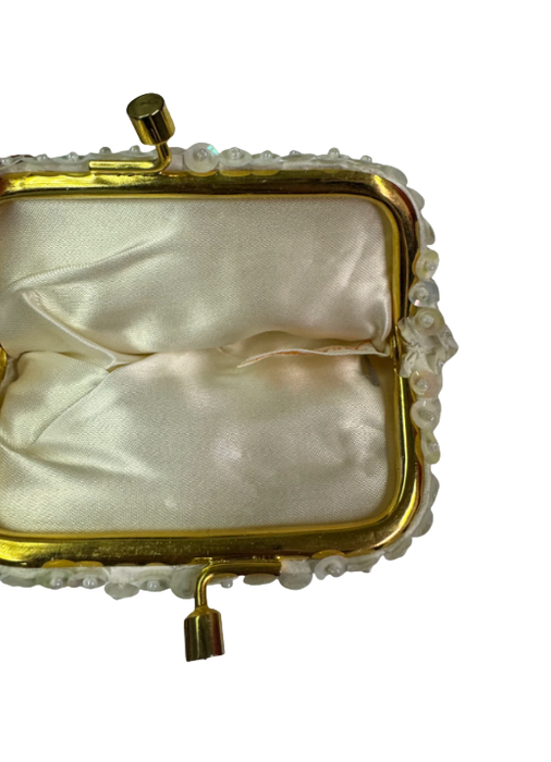 vintage coin purse-white shine