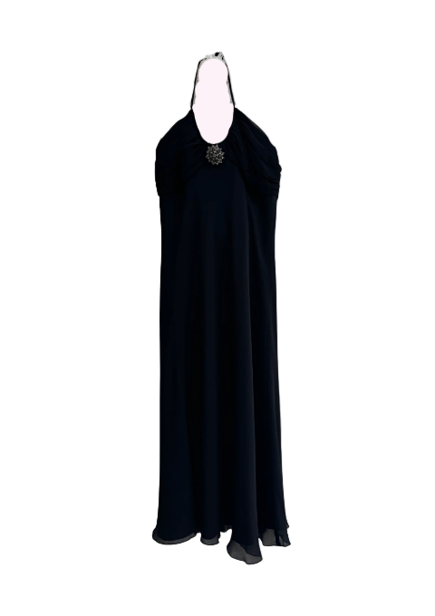 XS/S Vintage Y2K Midi Halter Pendant Dress